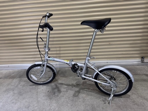【美品・バッグ＆補助輪付】マルキン アルミ製 折りたたみ自転車 CA2000 シルバー