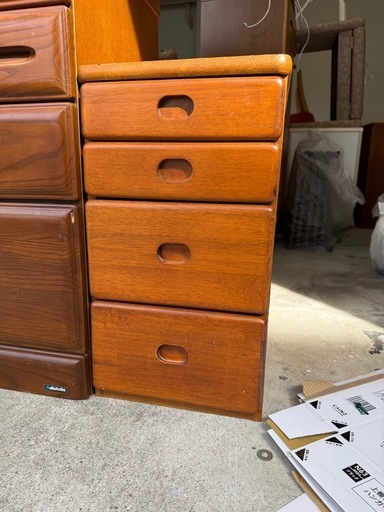 木製チェスト 4杯 小引き出し 幅29.5×奥行36×高さ52.5cm 中古 (SUNNY 