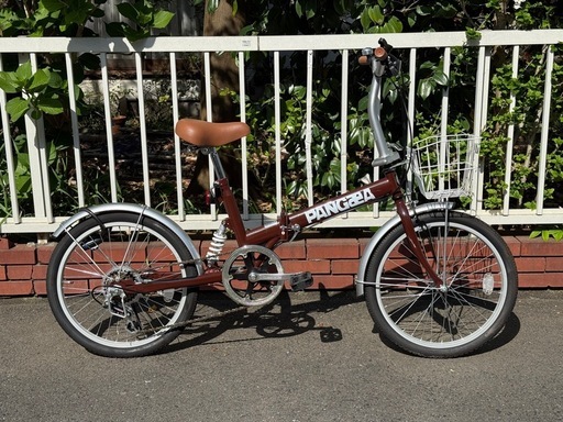 【美品】20インチ6段変速付き折りたたみ自転車