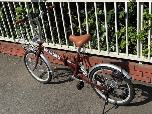 【美品】20インチ6段変速付き折りたたみ自転車