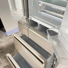 💥激安💥動作確認済み✅🚚自社配送🚚🏅保証付き🏅2017年式  フルフラットガラスドア  パナソニック 6ドア冷凍冷蔵庫　470L自動製氷機 の画像