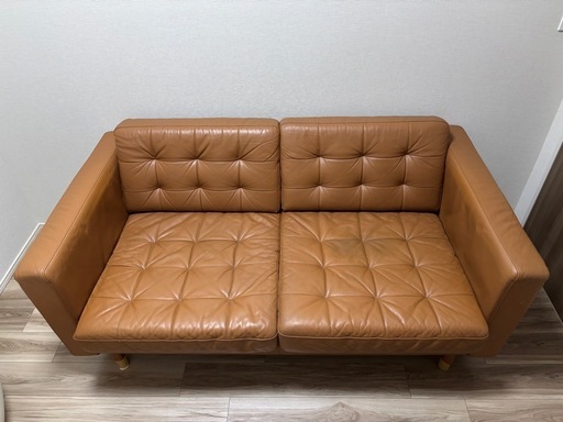 IKEA 2人掛けソファ 中古 ブラウン スエード風 送料無料 IKEA LANDSKRONA 2人掛けソファ (ちゃん) 蓮田のソファ《2人掛けソファ