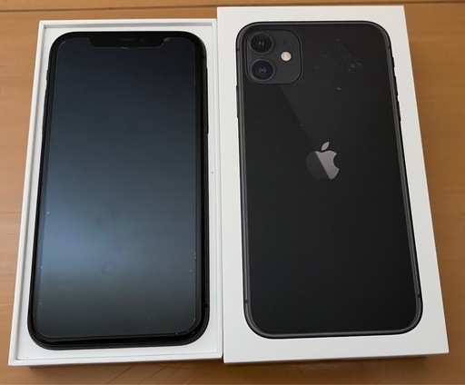 【美品】iPhone 11 Black 64GB SIMフリー MHDA3J/A ケース付き