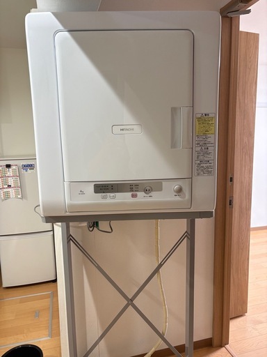 HITACHI DE-N40HX 4.0kg 電気衣類乾燥機 純正スタンド付き