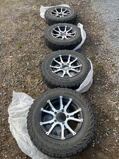 ジムニーjb23/64用　raysホイール+ジオランダーmt185/85/r16
