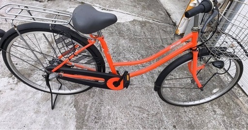26インチ自転車変速付 オレンジ色 (ゆう) 手稲の自転車の中古 