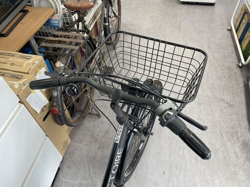 27.5インチ ６段変速自転車 カゴ 荷台 ライト 鍵付き シティサイクル ママチャリ 27インチ 札幌市手稲区