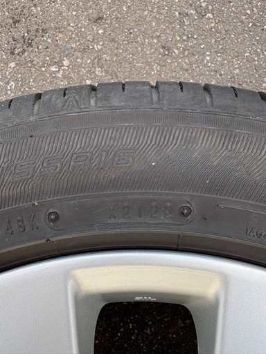 夏タイヤ:グッドイヤーEfficientGrip  ECO 2022年製205/55R16 ホイール:トヨタ純正 6.5Jx16+45 ノア、ヴォクシー、オーリス等 に