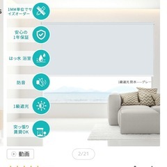 つっぱり式ロールスクリーン2本の画像