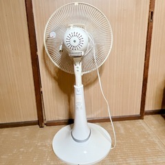 扇風機 マイナスイオン 風量調節 タイマー付き ホワイト白の画像