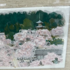 【ドリーム池田店♪ジモティ割対象】 丸山石根 陶板画 春の勝尾寺 額 インテリア フレーム【49546】の画像