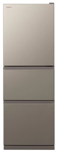 【値下げしました】日立 R-27KV-T 3ドア冷蔵庫 (265L・右開き) ライトブラウン