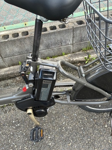 純正チャイルドシート✨ブリヂストンビッケ　子供乗せ電動自転車　アーミーグレー