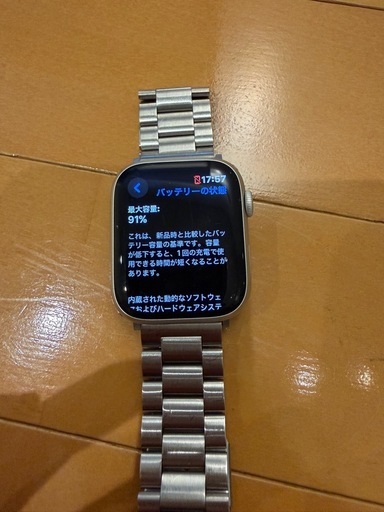Apple Watch Series 9 シルバー ステンレスバンド
