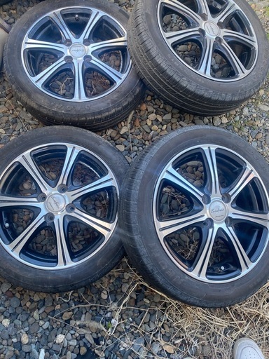 バリ山夏タイヤ 、ホイール165/55R15 ムーヴ タント ワゴンR 