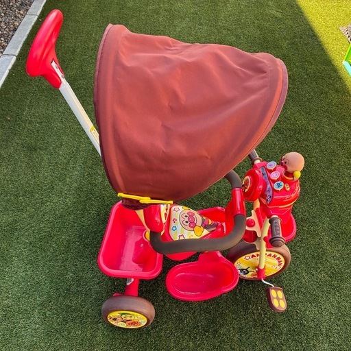 アンパンマン おでかけ三輪車 おしゃべりアンパンマンSP 押棒 カジ
