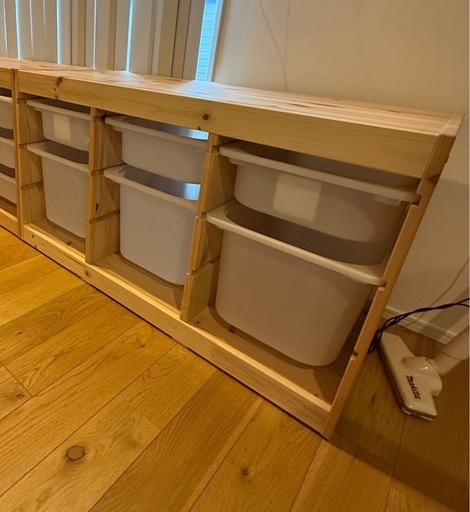 【取引中】IKEA トロファスト_木製収納_収納ケース付き