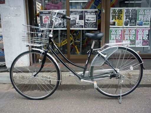☆【訳あり】自転車 シティサイクル 27インチ BRIDGESTONE カゴ付き 荷台付き ライト点灯 ブリジストン 切り替え不調 ブリヂストン ママチャリ 札幌市 豊平区 平岸店