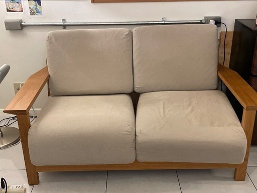 【売ります】無印木製ソファ