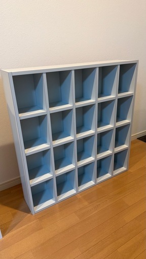 【新品・特注品】壁掛け対応！家具屋オーダー格子棚 2台セット（奥行16cmスリム）