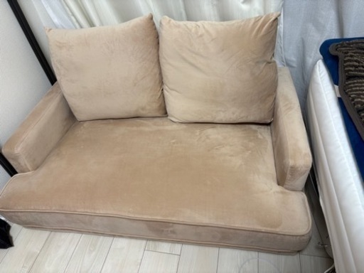 LOWYA】2人掛けソファ(ベージュ) (リセ) 錦糸町の楽器の中古あげます 