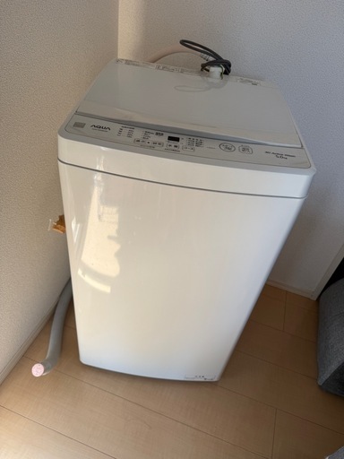 【美品】AQUA 洗濯機 5kg 一人暮らし用 AQW-S5E9 動作OK