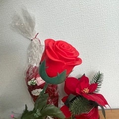 造花・ソープフラワーセット（ライト付きバラあり）の画像