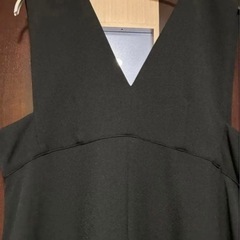 値下不可 新品 アーバンリサーチドアーズ ハイウエストジャンパースカート 黒の画像