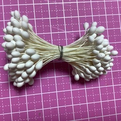 アートフラワー　ペップ　花芯　ホワイト　29束の画像