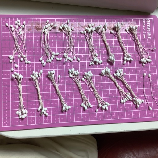 アートフラワー　ペップ　花芯　ホワイト　29束