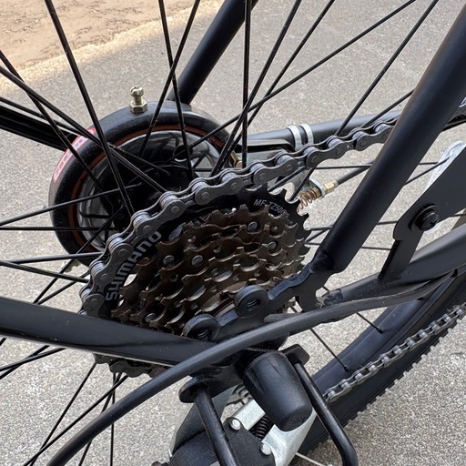【美品】ビーチクルーザー　自転車　ブラック　6段切り替え付き　26インチ　オシャレ　街乗り