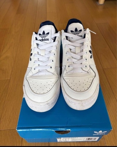 adidas フォーラムボールドJ 22.5 ホワイト/ネイビー