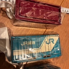未使用　JR貨物　コンテナ　ブリキコンテナ8個セット　小物入れの画像