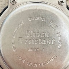 CASIO G-SHOCK DW-6100 温度センサー搭載　ホワイトダイヤル　豆球ライトの画像