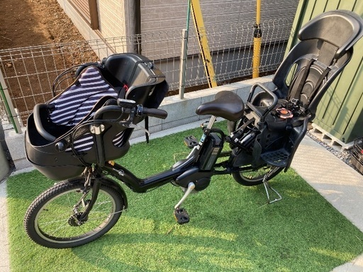 ★さいたま市内送料無料！★電動アシスト自転車 ヤマハ バッテリー新品！即乗りOK 3人乗り