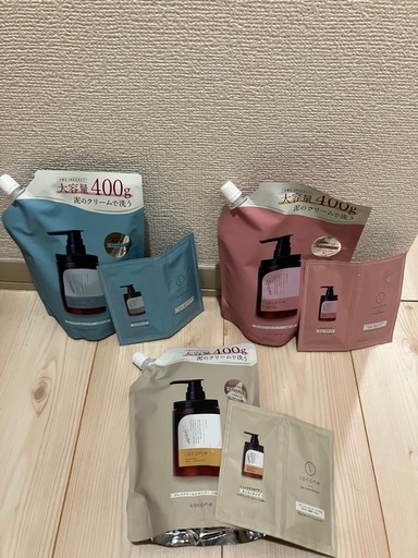  cocone クレイクリームシャンプー 大容量 400g 3個セットお試し用もセット