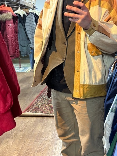 【値下げ！】希少/80s  Moose Lake　Lodge レザーJKT 異素材切替 革ジャン 宮城県の革ジャンの中古が安い！激安で譲ります・無料であげます 