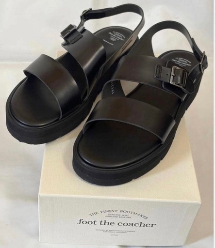 4月19日までお取引の方1000円オフ‼︎新品 FOOT THE COACHER レザーサンダル 定価3.5万円 靴 25