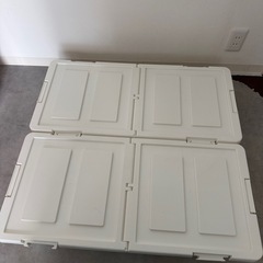 【4セット】ベット下収納　ホワイト　79×37×17の画像