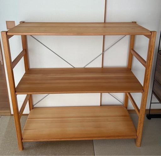 無印良品　パイン材ユニットシェルフ・８６ｃｍ幅・小