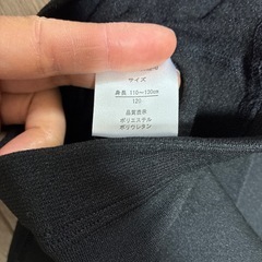 子ども用厚手黒レギンスの画像