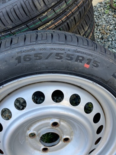 26年製新品165 55 15インチpcd100 4穴　6j  