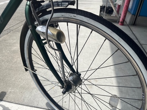 【大人用】整備済中古クロスバイク風シティ車 ミヤタ27型SJクロス グリーン色 <自転車のオオムラ 静岡店>
