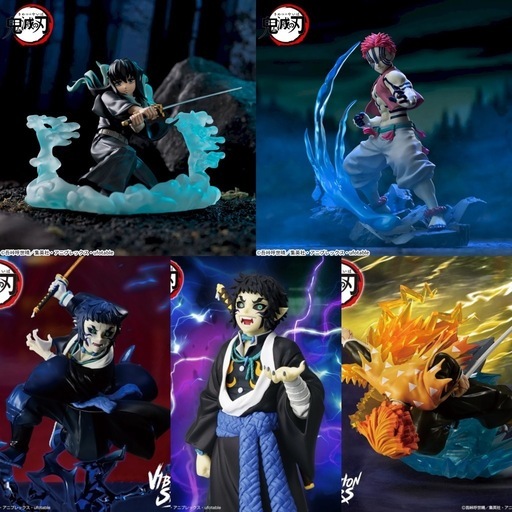 【4/26まで送料無料】値引き可能　鬼滅の刃　獪岳　猗窩座　無一郎フィギュアセット売り