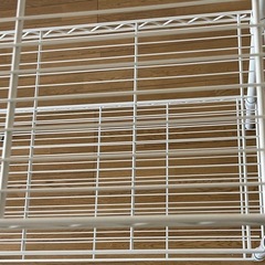 【引き取り限定】スチールラック/棚 3段ホワイト　90×45x150cmの画像