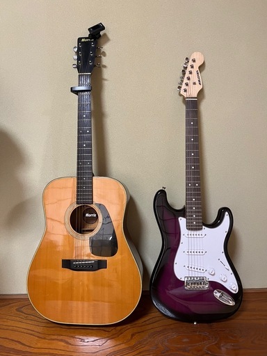 【ギター豪華セット】アコースティックギター(Morris)＆エレキギター(Selder) 2本セッ ト