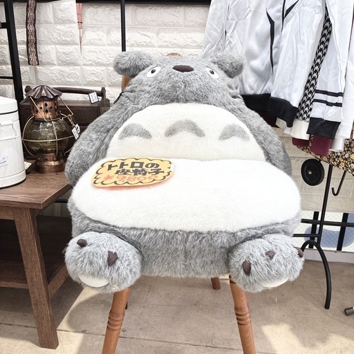 【ドリーム池田】◎ジモティ割7%◎となりのトトロ「座椅子」グレー【49507】