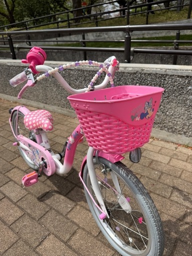 ミニーマウス子供用自転車　18インチ
