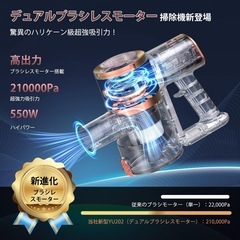 自立式 コードレス スティッククリーナー 掃除機 サイクロン 充電スタンドの画像