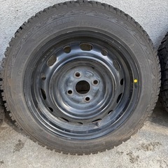 ヨコハマ ジオランダー 165/65R14 2025年製 バリ溝 鉄チン4本の画像